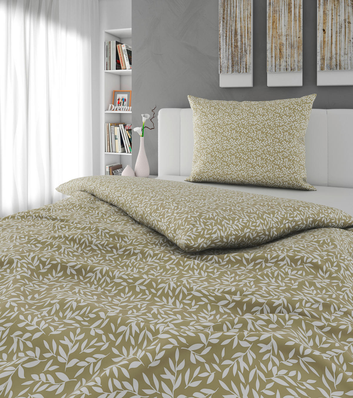 BETTWÄSCHE Mavie Renforcé 140/200 cm  - Grün, KONVENTIONELL, Textil (140/200cm) - Esposa