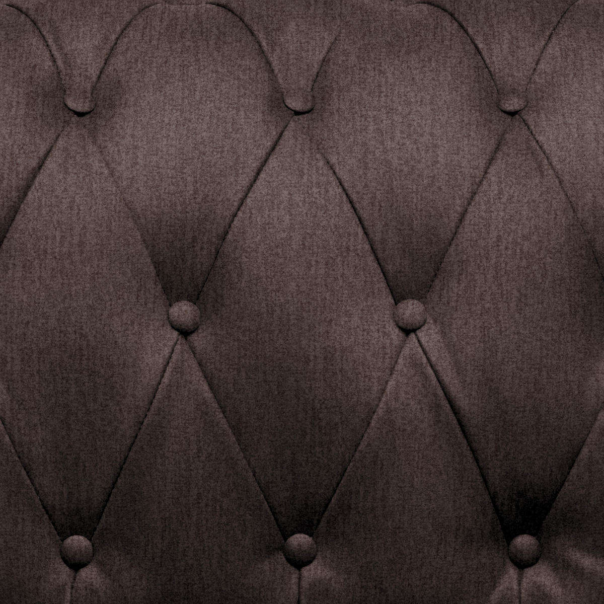 CHESTERFIELD-SOFA in Webstoff Dunkelbraun  - Wengefarben/Dunkelbraun, LIFESTYLE, Holz/Textil (206/76,5/96cm) - Landscape