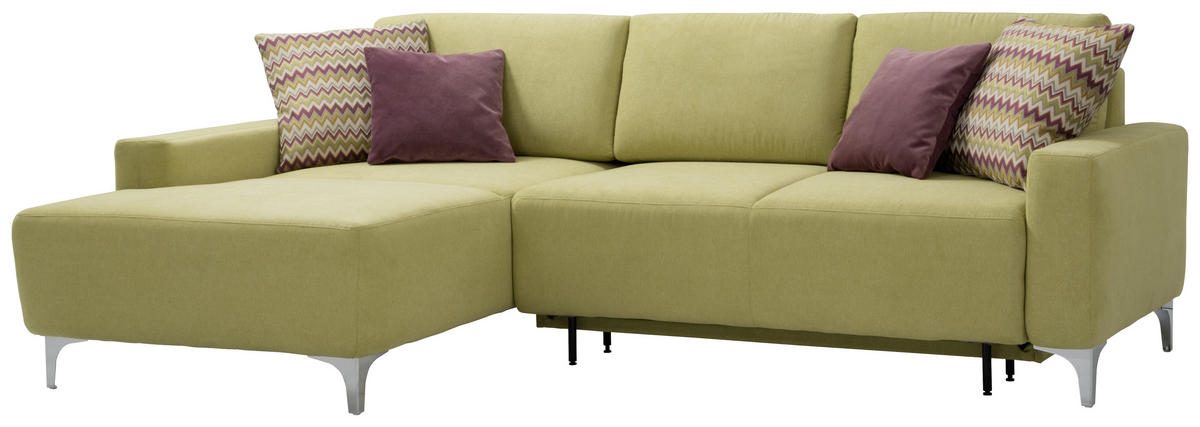 Freisteller von Sedda ECKSOFA Hellgrün Chenille.