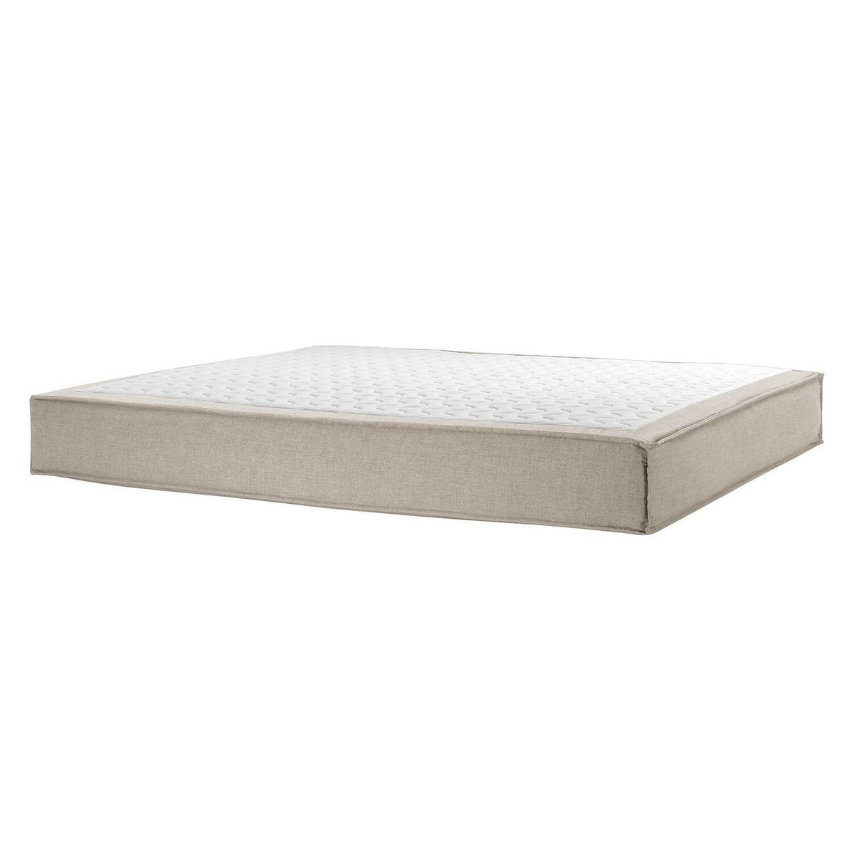 BOXSPRINGBETT 140/220 cm  in Beige  - Beige/Schwarz, Design, Kunststoff/Textil (140/220cm) - home24