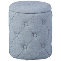 TABURETKA, plast, kompozitné drevo, 34/40/34 cm - sivá, Konventionell, kompozitné drevo/plast (34/40/34cm) - MID.YOU