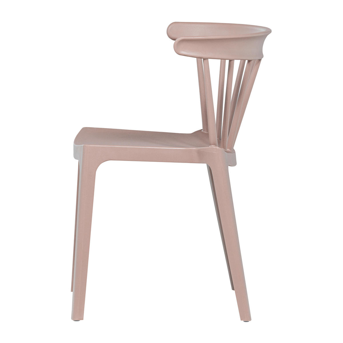 GARTENSTUHL-SET Kunststoff, Naturmaterialien Lachsfarben  - Lachsfarben, MODERN, Naturmaterialien/Kunststoff (52/75/53cm) - Livetastic