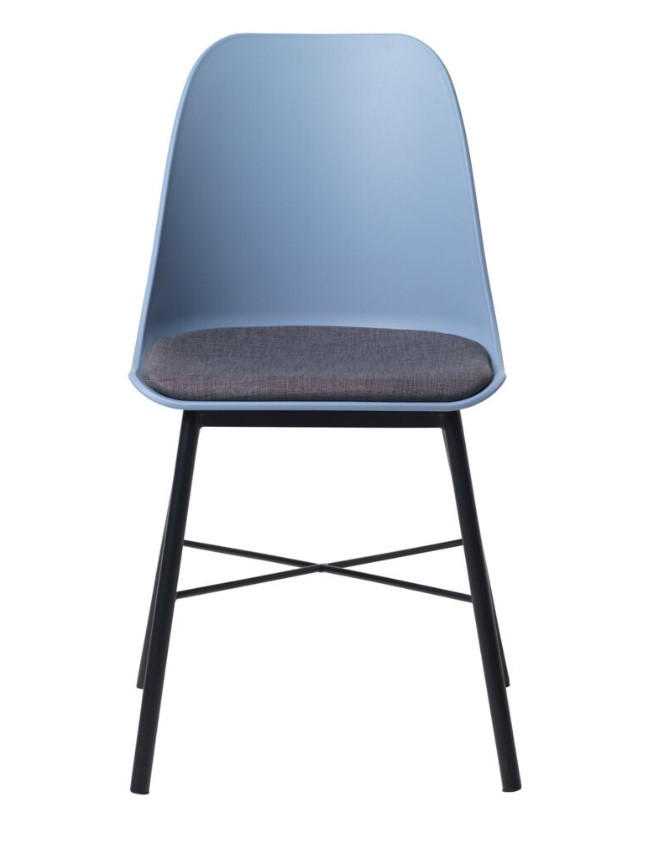 STOL  - blå/svart, Design, metall/textil (47/83/54cm) - Best Price
