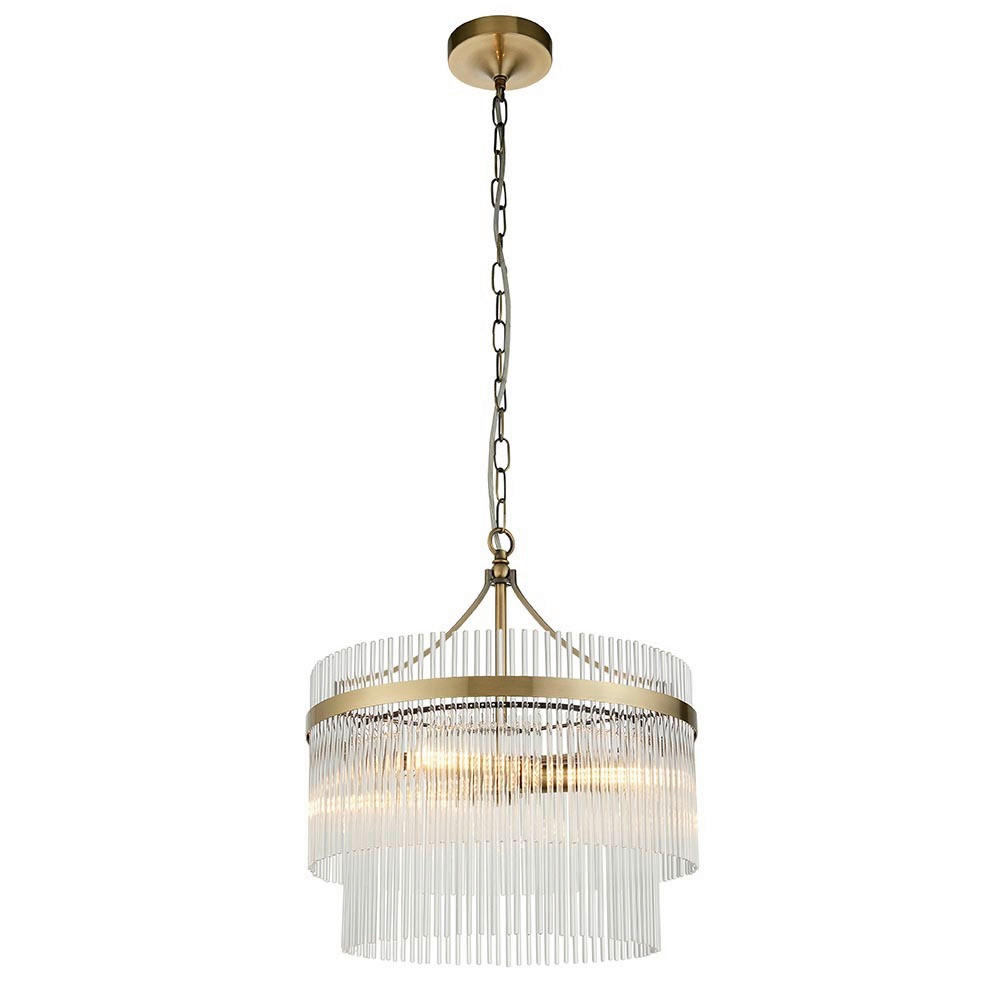 KRISTALL-HÄNGELEUCHTE 40/60-168 cm   - Transparent, KONVENTIONELL, Glas (40/60-168cm) - ENDON