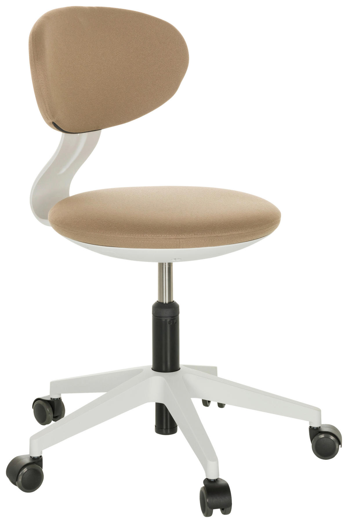 JUGENDDREHSTUHL Beige  - Beige/Weiß, Basics, Kunststoff/Textil (42/66-87/52cm) - MID.YOU