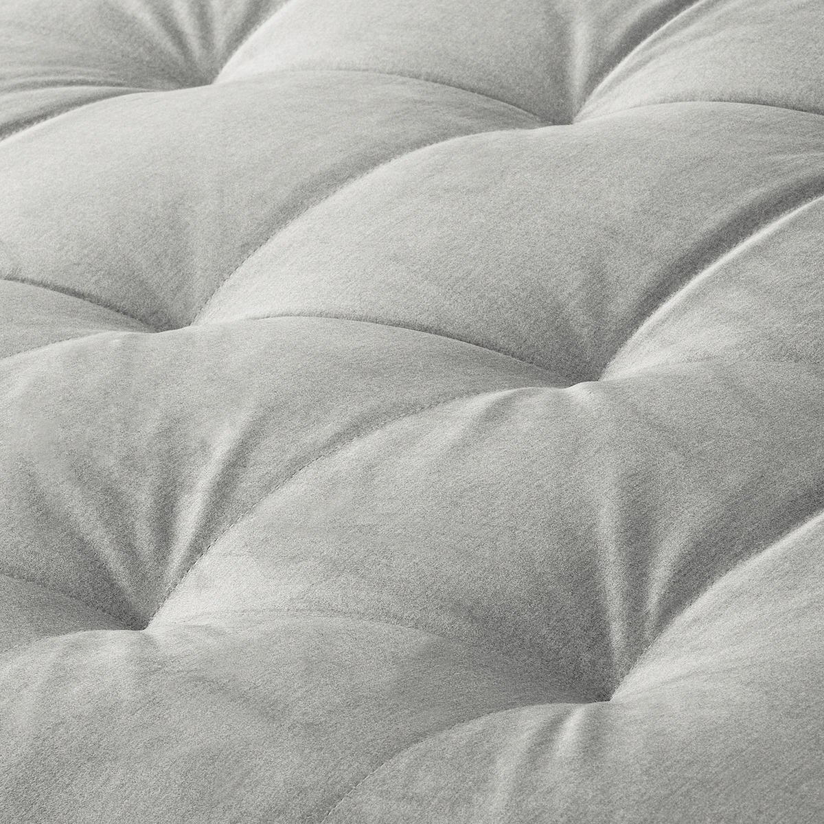 ECKSOFA Velours Hellgrau  - Hellgrau/Schwarz, Design, Kunststoff/Textil (284/243cm) - P & B