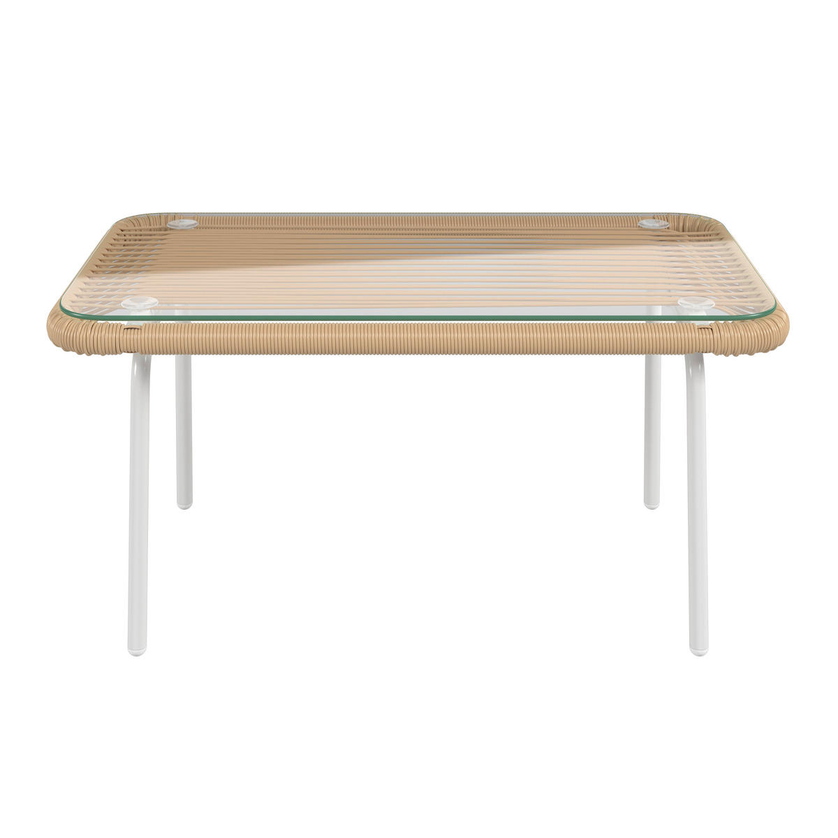 GARTENSET  4-teilig  - Klar/Weiss, Modern, Glas/Kunststoff - Ambia Garden