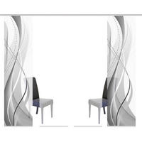 FLÄCHENVORHANG  4 Stück  halbtransparent  60/245 cm   - Grau, Design, Textil (60/245cm)