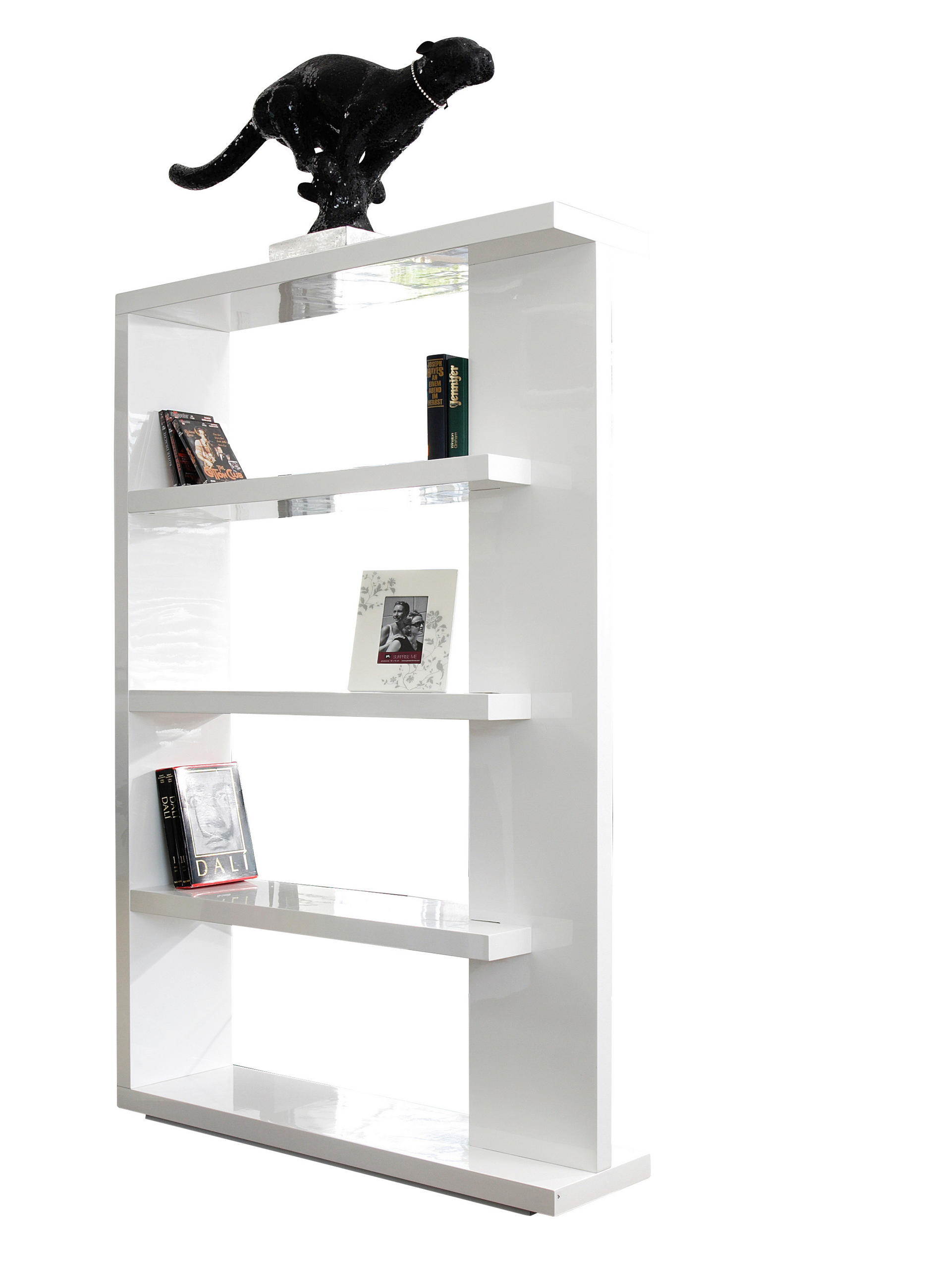 RAUMTEILER - Weiß Hochglanz/Weiß, Design, Holzwerkstoff (128/180/30cm) - MID.YOU