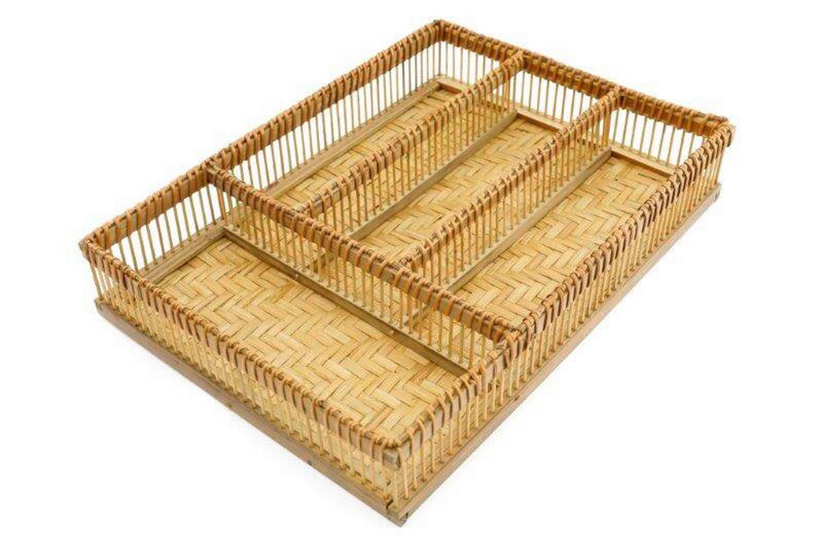 EVŐESZKÖZTARTÓ BETÉT - világosbarna, Basics, természetes anyagok (26/8/36cm)