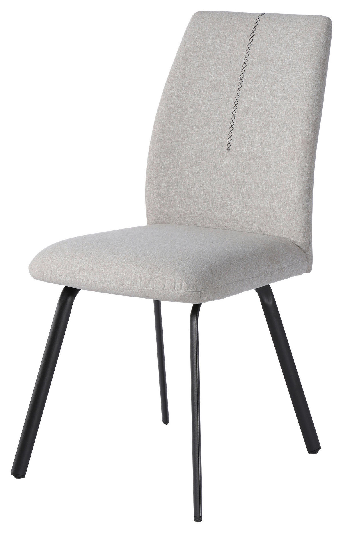 STOL, kovina, tekstil črna, svetlo siva  - črna/svetlo siva, Design, kovina/tekstil (45/90/59cm) - Hom`in