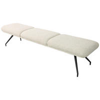 SITZBANK 220/49,5/50 cm  in Schwarz, Beige  - Beige/Schwarz, Design, Textil/Metall (220/49,5/50cm) - Dieter Knoll