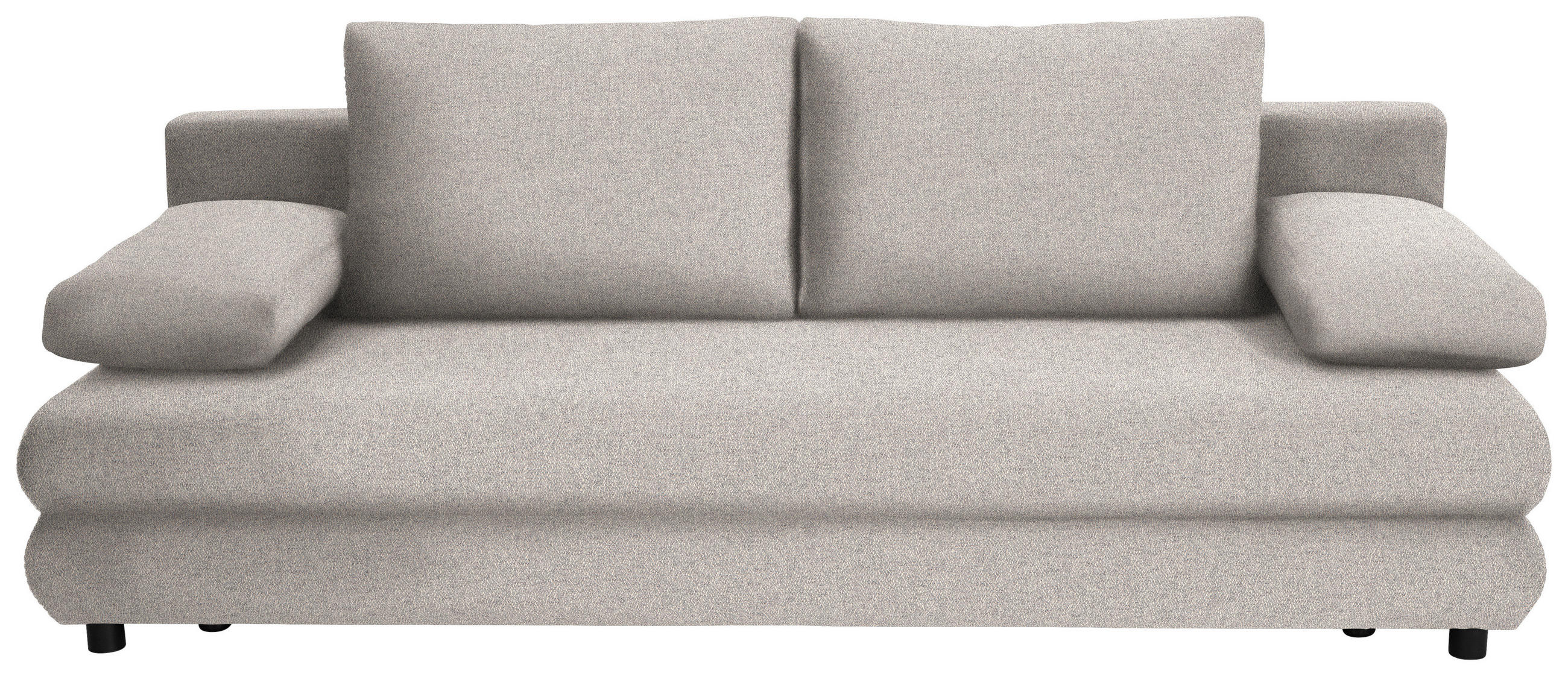 SCHLAFSOFA in Webstoff Grau  - Schwarz/Grau, Design, Kunststoff/Textil (197/77/81cm) - home24