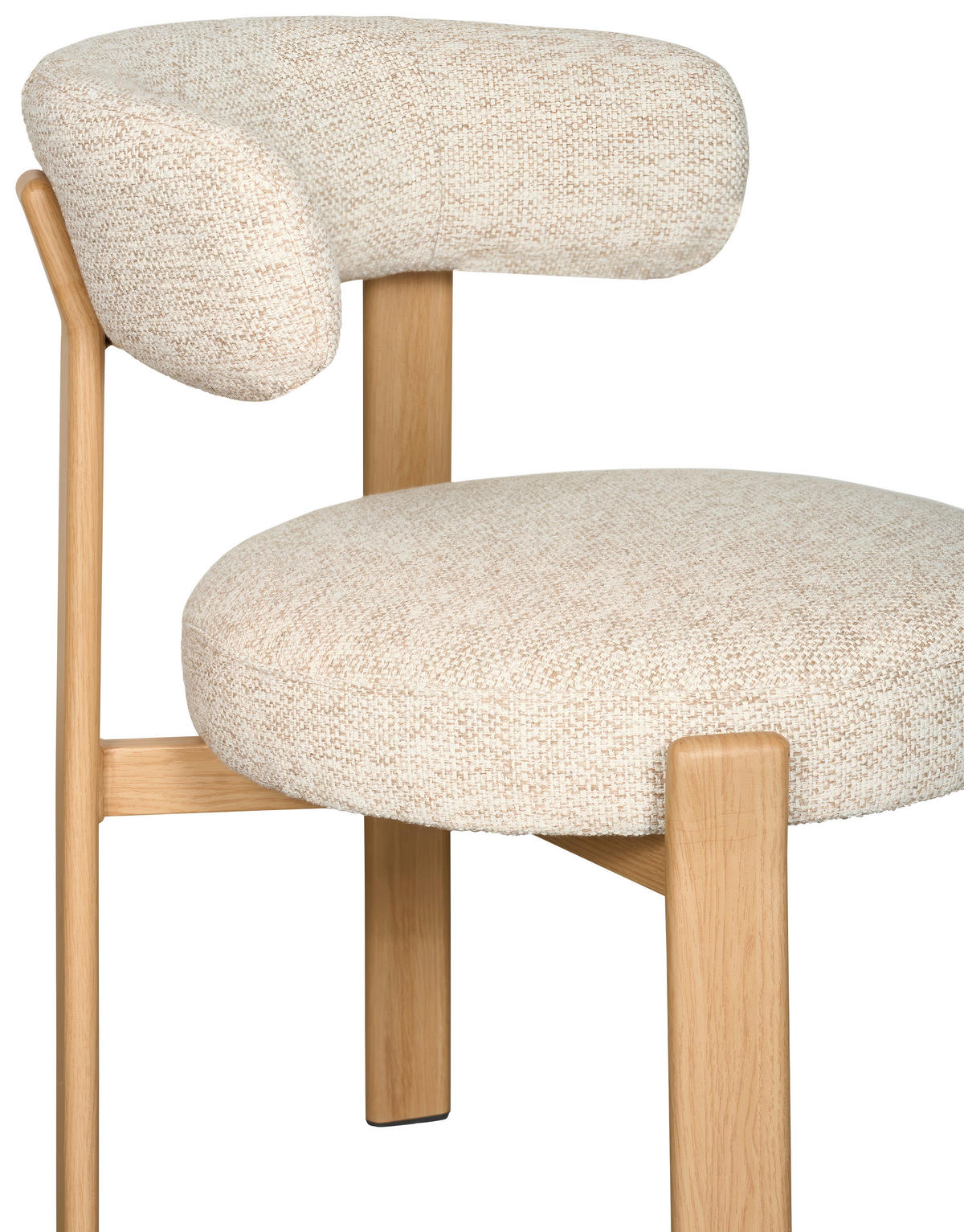 STUHL   Webstoff  Eichefarben, Beige  - Eichefarben/Beige, MODERN, Textil/Metall (55/75/56,5cm) - Livetastic