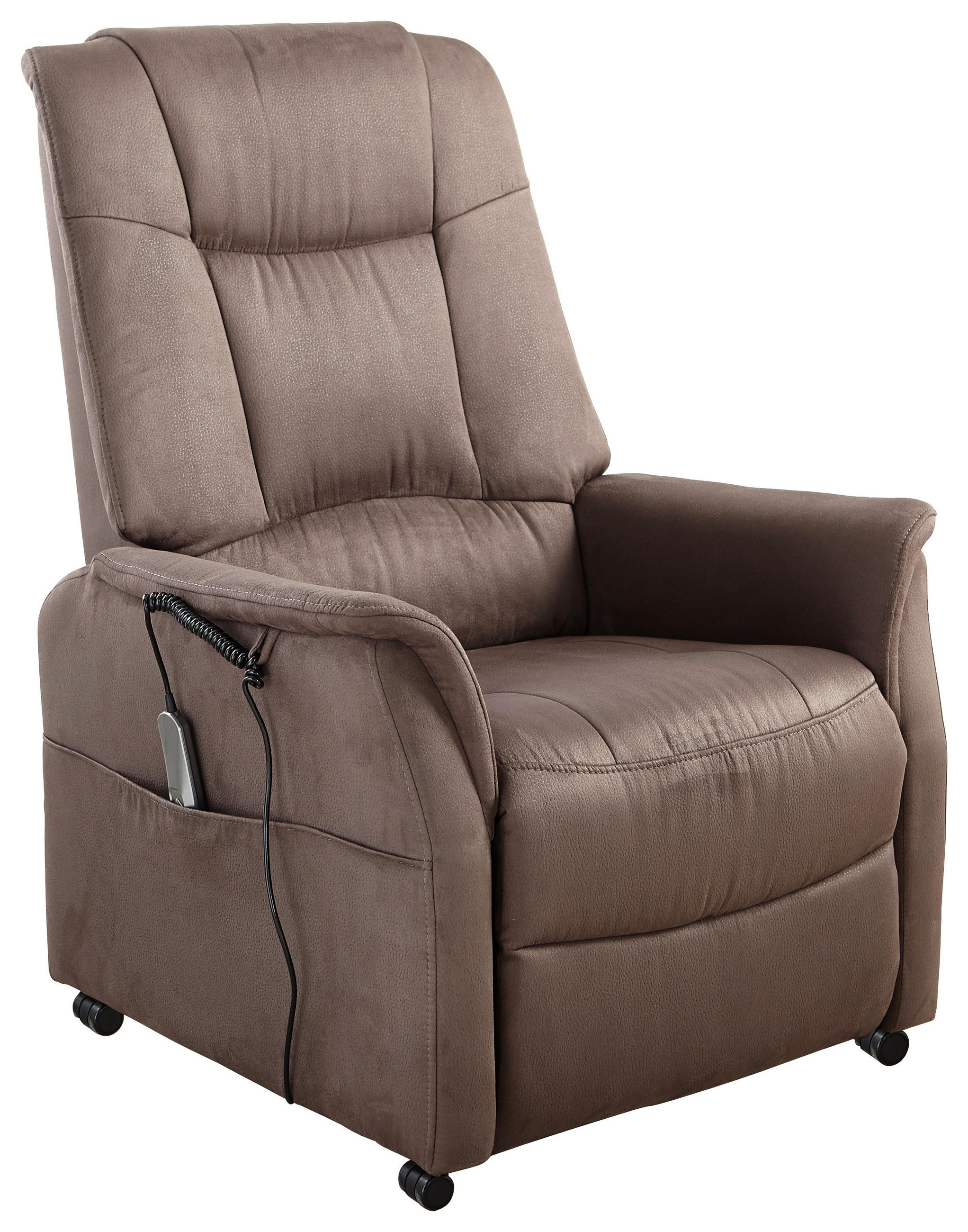 FERNSEHSESSEL Mikrofaser Grau  - Graubraun/Schwarz, KONVENTIONELL, Kunststoff/Textil (77/85-109/87-158cm) - Cantus