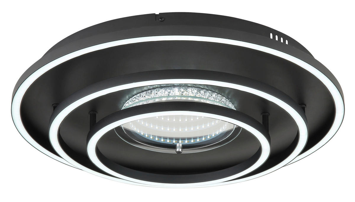 STROPNÍ LED SVÍTIDLO, 51,1/10,8 cm  - bílá/černá, Design, kov/plast (51,1/10,8cm) - Globo