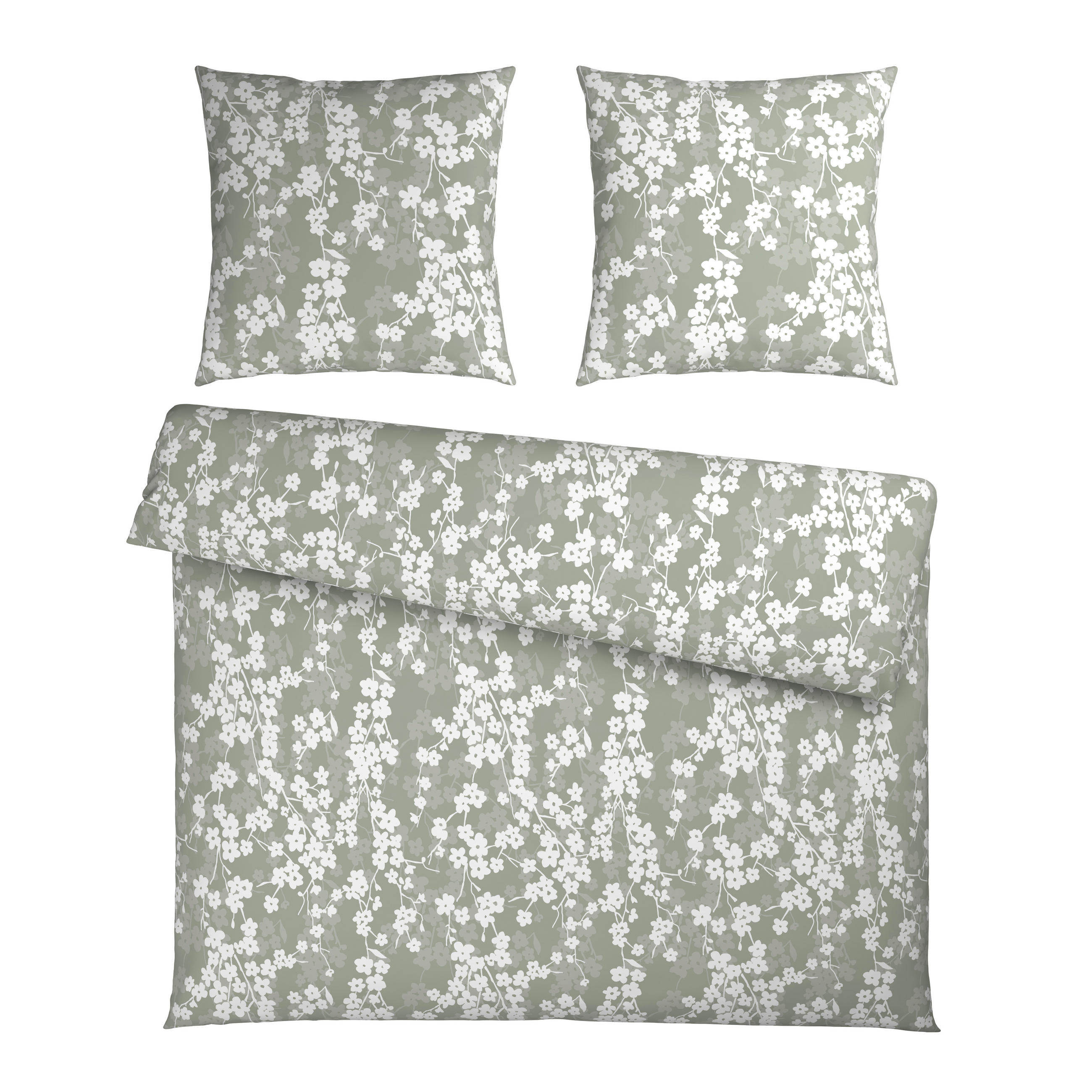 BETTWÄSCHE Musselin 200/200 cm  - Salbeigrün, Textil (200/200cm) - Esposa