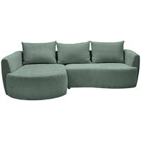 ECKSOFA in Chenille Dunkelgrün  - Dunkelgrün/Schwarz, MODERN, Kunststoff/Textil (179/287cm) - Carryhome