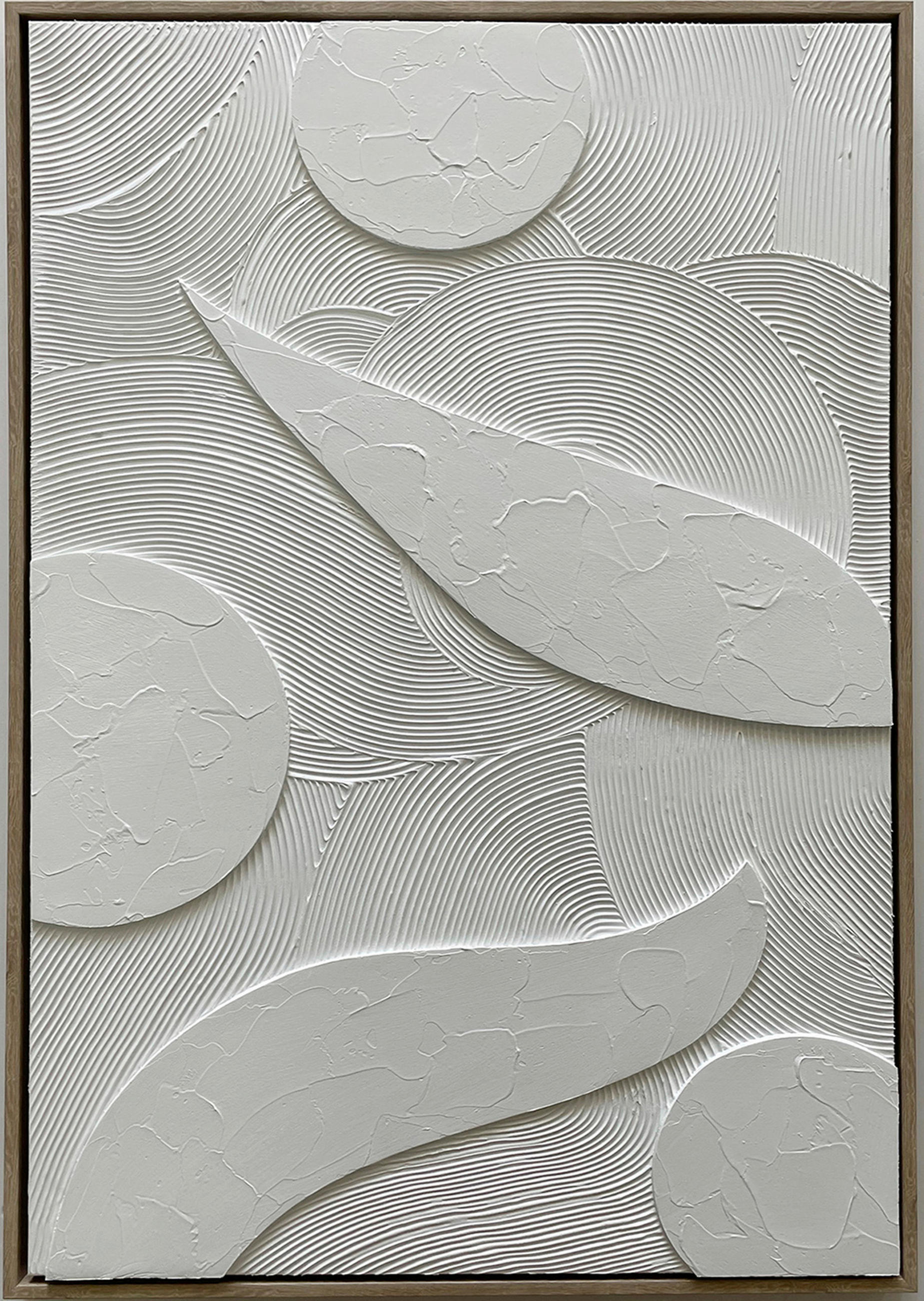 BILD Abstraktes 50/70 cm  - Weiß/Naturfarben, Trend, Holzwerkstoff/Kunststoff (50/70cm) - Monee