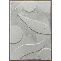 BILD Abstraktes 50/70 cm  - Weiß/Naturfarben, Trend, Holzwerkstoff/Kunststoff (50/70cm) - Monee