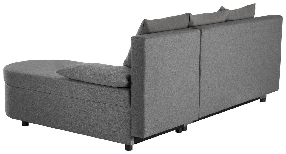 ECKSOFA in Webstoff Grau  - Anthrazit/Schwarz, Konventionell, Kunststoff/Textil (159/196cm) - Ti'me