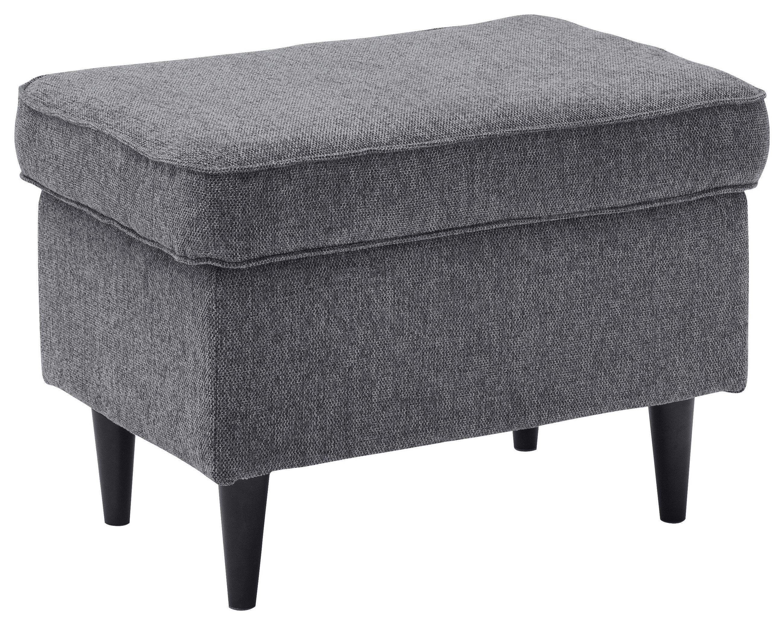 HOCKER Webstoff Anthrazit  - Anthrazit/Schwarz, Basics, Textil (63/43/42cm) - MID.YOU