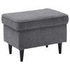 HOCKER Webstoff Anthrazit  - Anthrazit/Schwarz, Basics, Textil (63/43/42cm) - MID.YOU