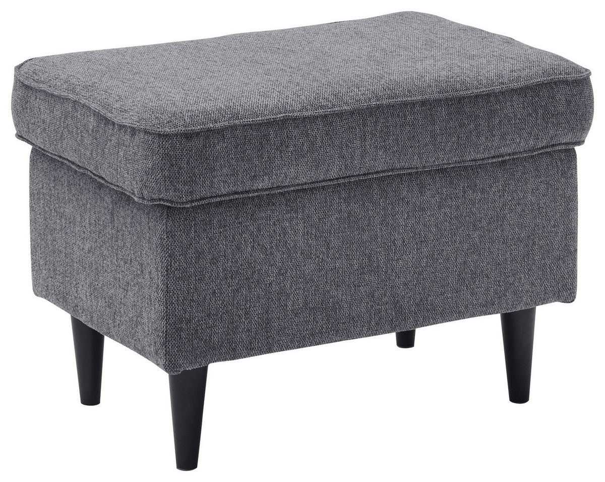 HOCKER Webstoff Anthrazit  - Anthrazit/Schwarz, Basics, Textil (63/43/42cm) - MID.YOU