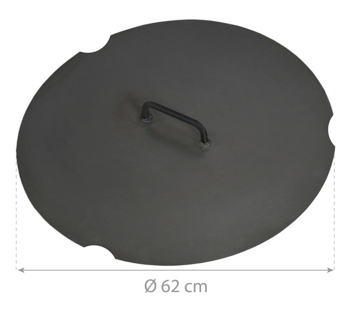DECKEL  - Schwarz, Basics, Metall (62cm)