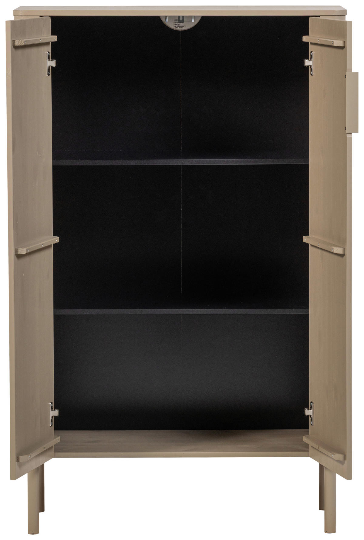 SCHUHSCHRANK Gunnar  in 85/135/39 cm  - Schlammfarben/Schwarz, Design, Holz/Metall (85/135/39cm) - Livetastic