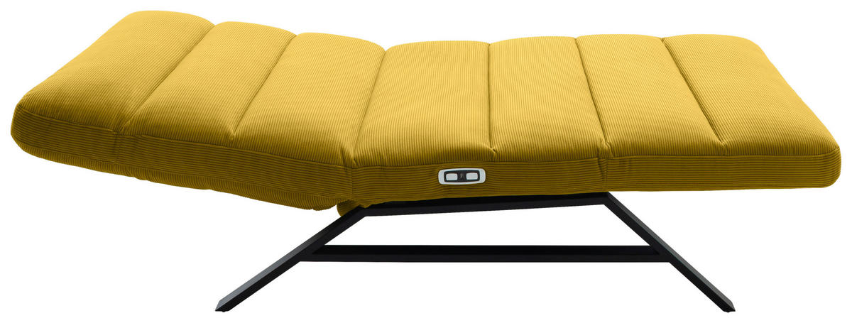 RELAXLIEGE Feincord Goldfarben  - Goldfarben/Schwarz, Design, Textil/Metall (120/54-113/158-198cm) - Pure Home Lifestyle