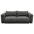 SCHLAFSOFA Flachgewebe Anthrazit  inkl.  - Anthrazit/Schwarz, MODERN, Kunststoff/Textil (248/94/109cm) - Carryhome