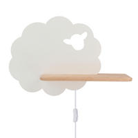 VÄGGLAMPA FÖR BARN Sheep 36/12/24 cm   - vit, Basics, metall/trämaterial (36/12/24cm)