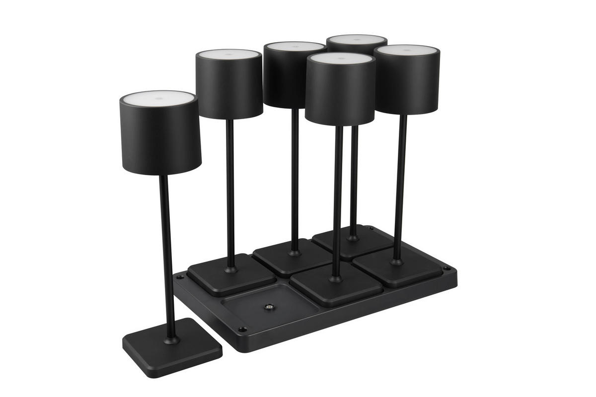 STOLNA PUNJIVA SVJETILJKA Fernandez  - crna, Trend, plastika (42,6/40/26cm)