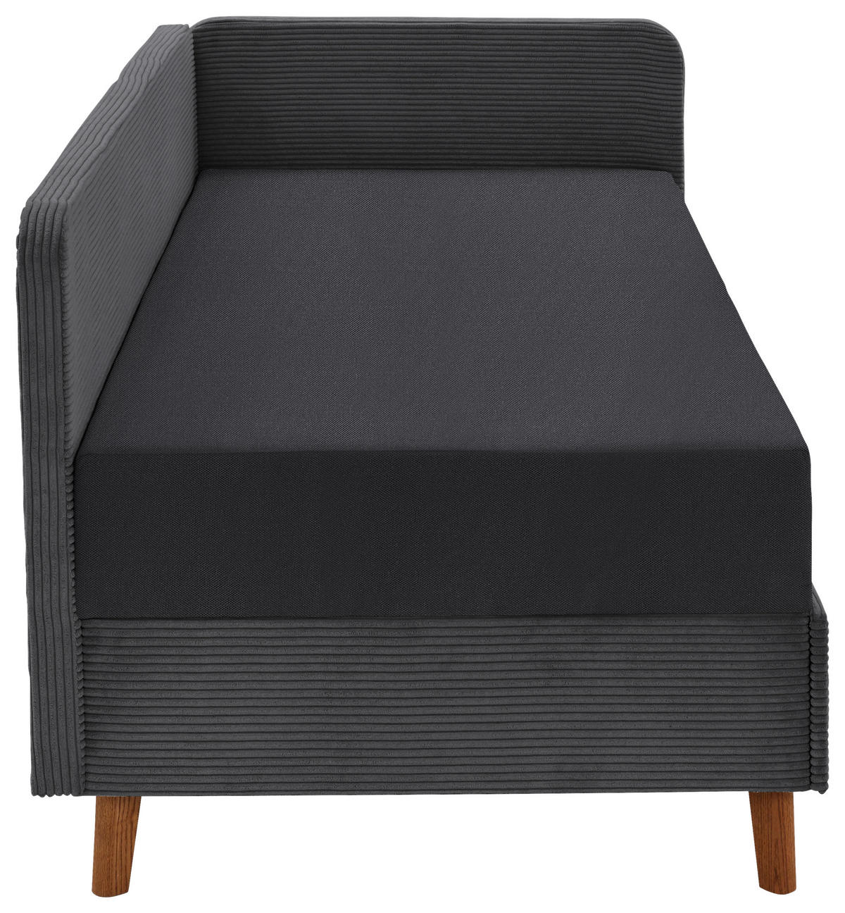 LIEGE Cord Grau  - Eichefarben/Grau, Design, Holz/Textil (90/200cm) - home24