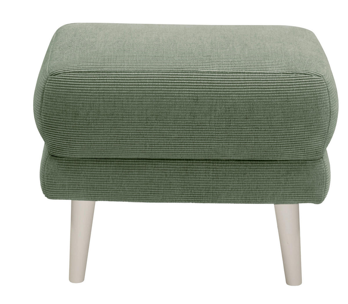 HOCKER MINA Cord Dunkelgrün  - Kaschmir/Dunkelgrün, MODERN, Holz/Textil (63/43/42cm) - MID.YOU