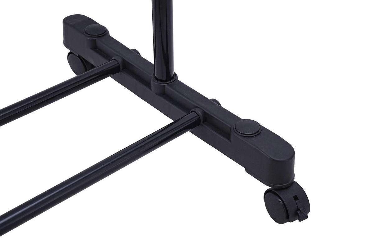 STALAK ZA ODEĆU  crna, srebrna  metal  - srebrna/crna, Osnovno, metal/plastika (80/90-160/43cm) - Boxxx