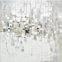 LEINWANDBILD Abstraktes 100/100 cm  - Weiß/Grau, Design, Holz/Textil (100/100cm) - Monee