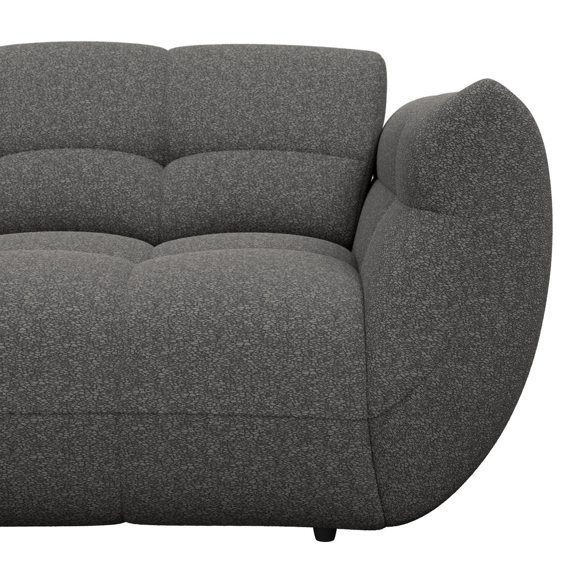 ECKSOFA Chenille Graubraun  - Dunkelgrün/Graubraun, Trend, Kunststoff/Textil (178/280cm) - MID.YOU