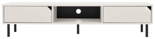 LOWBOARD  in 176,5/39/43 cm  - Schwarz/Weiß, Design, Holzwerkstoff/Metall (176,5/39/43cm)