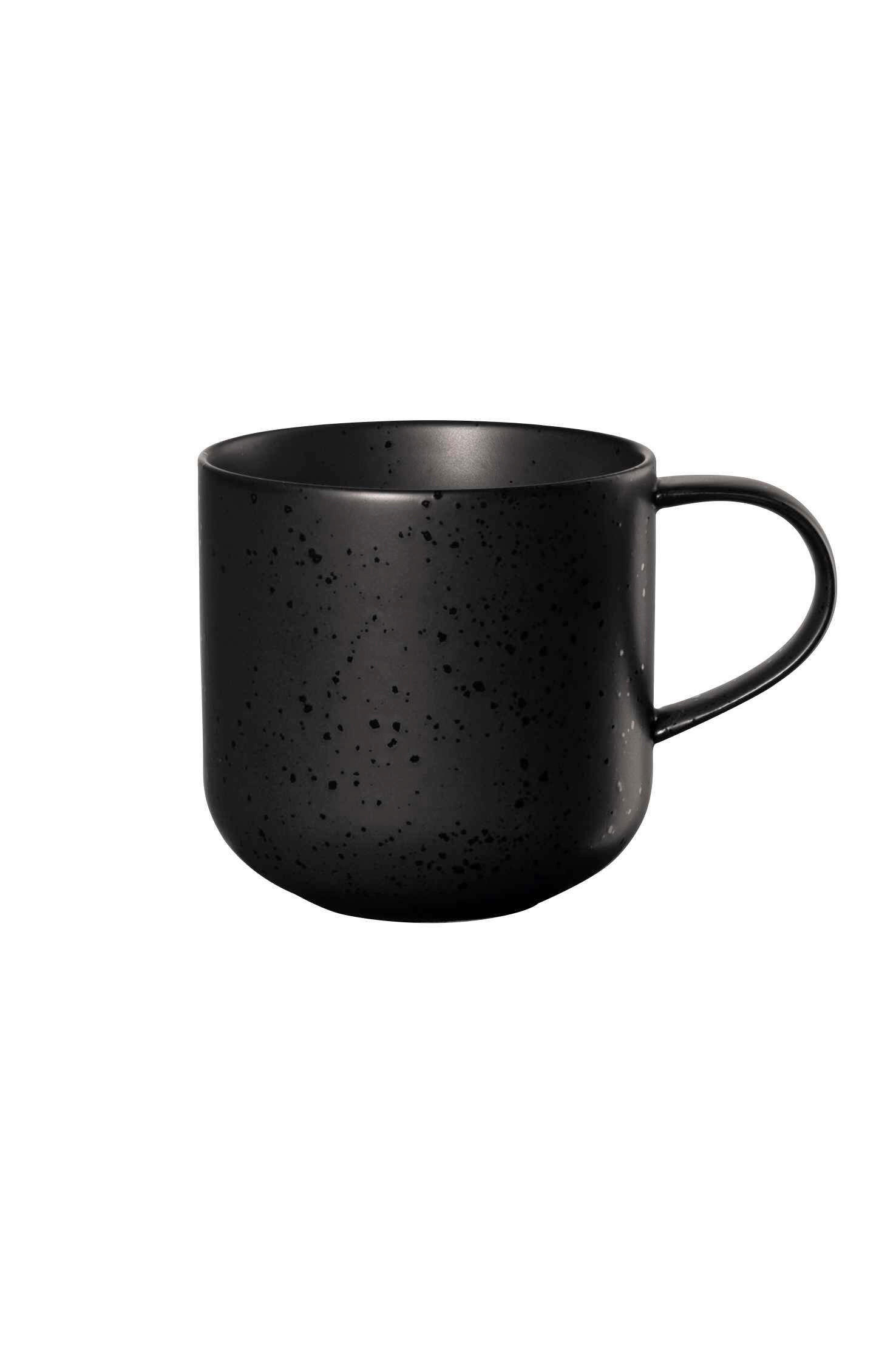 KAFFEEBECHER coppa 0,400 ml  - Schwarz, Design, Keramik (9,2/9,5cm) - ASA