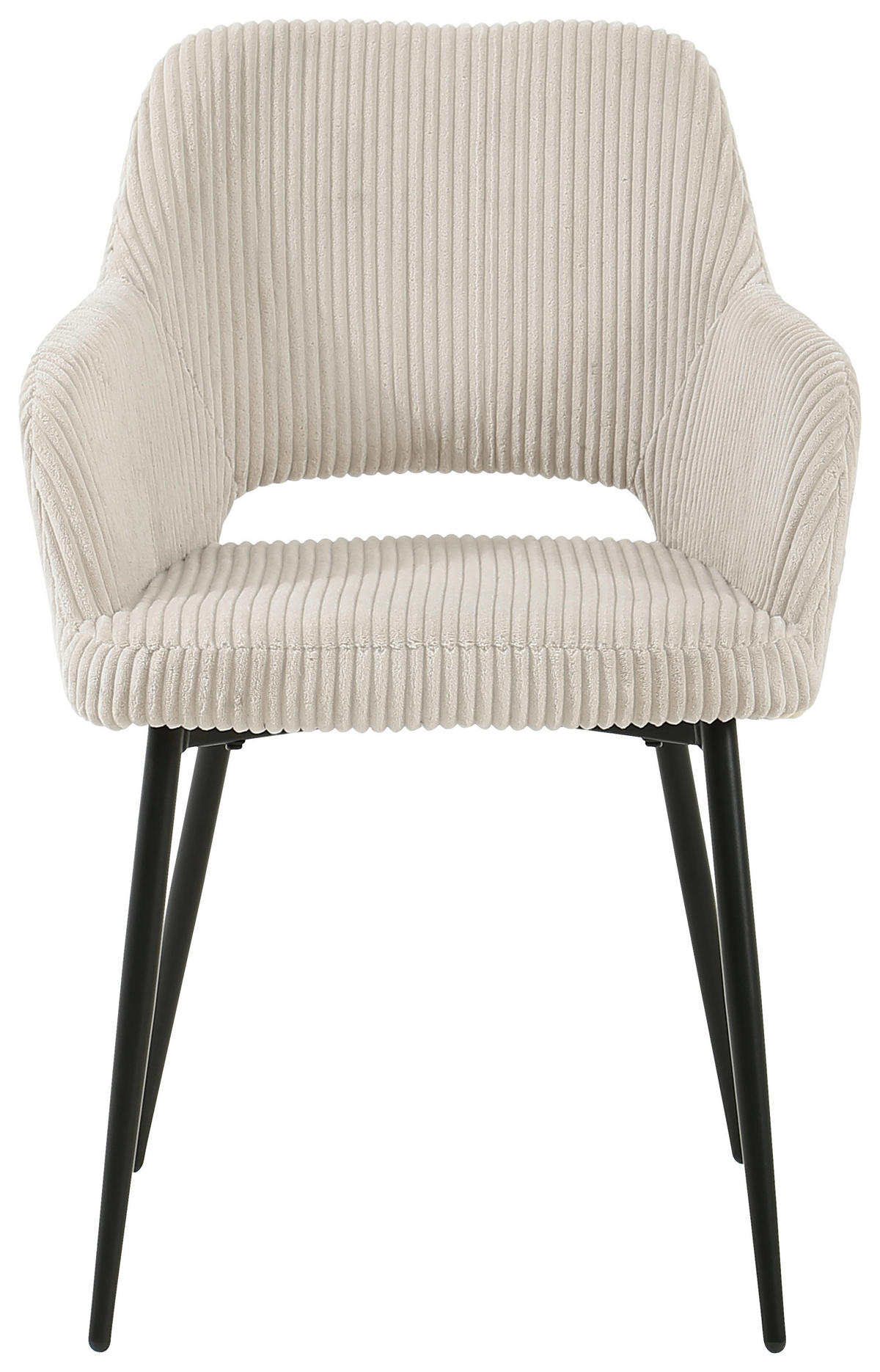 ARMLEHNSTUHL  in Eisen Cord  - Taupe/Schwarz, KONVENTIONELL, Holz/Textil (57/83.5/63cm) - MID.YOU
