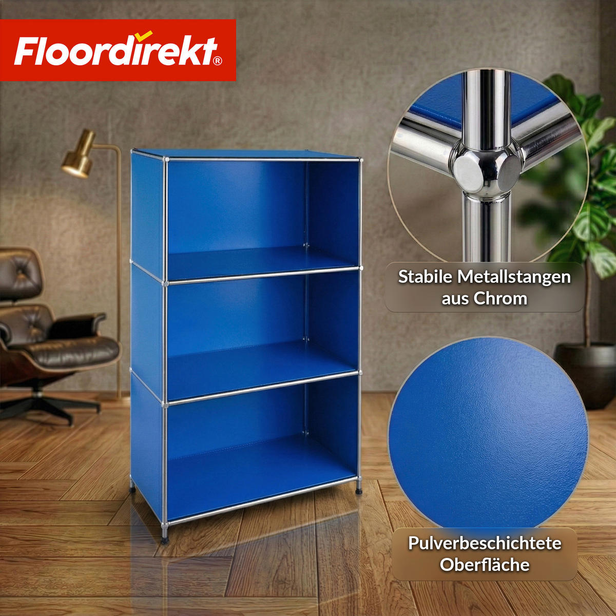 SIDEBOARD Concept Epure MK-101 75/120/40 cm  - Blau, Basics, Metall (75/120/40cm) - Floordirekt