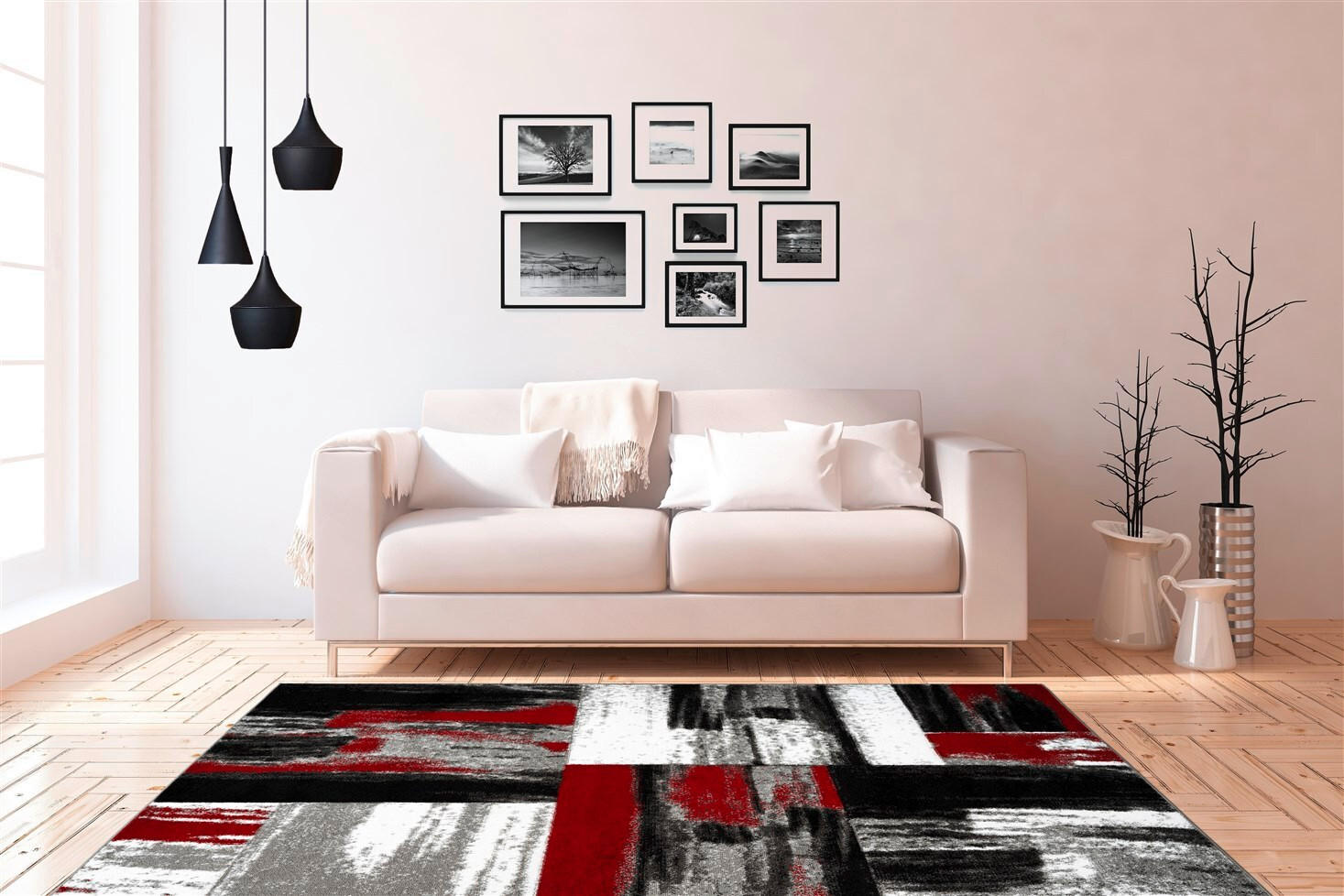 TEPPICH 160/230 cm Dominica - Roseau Rot Rot  - Rot, KONVENTIONELL, Textil (160/230cm)