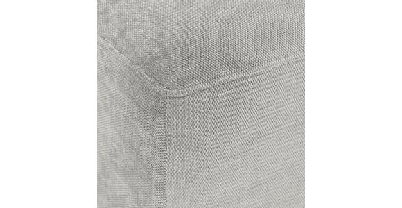 ECKSOFA Hellgrau Chenille  - Hellgrau/Schwarz, KONVENTIONELL, Textil/Metall (264/178cm) - Hom`in