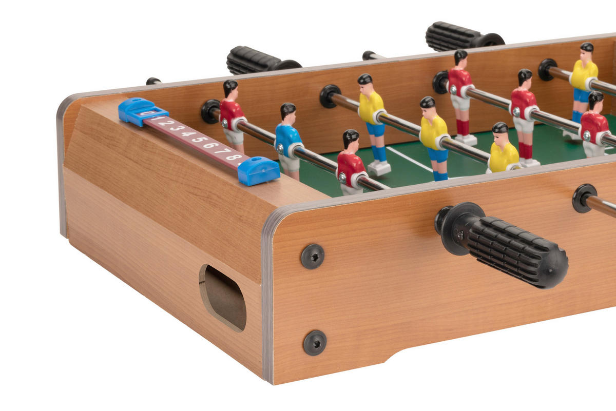 STOLNI NOGOMET   - bijela/prirodne boje, Trend, drvo/metal (51/31/9,6cm) - Ambia Home