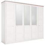 DREHTÜRENSCHRANK 255/209/60 cm 5-türig  - Weiß/Grau, LIFESTYLE, Glas/Holzwerkstoff (255/209/60cm) - Hom`in