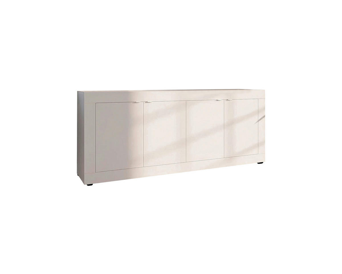 SIDEBOARD  in 207/86/43 cm  - Kaschmir/Schwarz, Design, Holzwerkstoff/Kunststoff (207/86/43cm) - MID.YOU