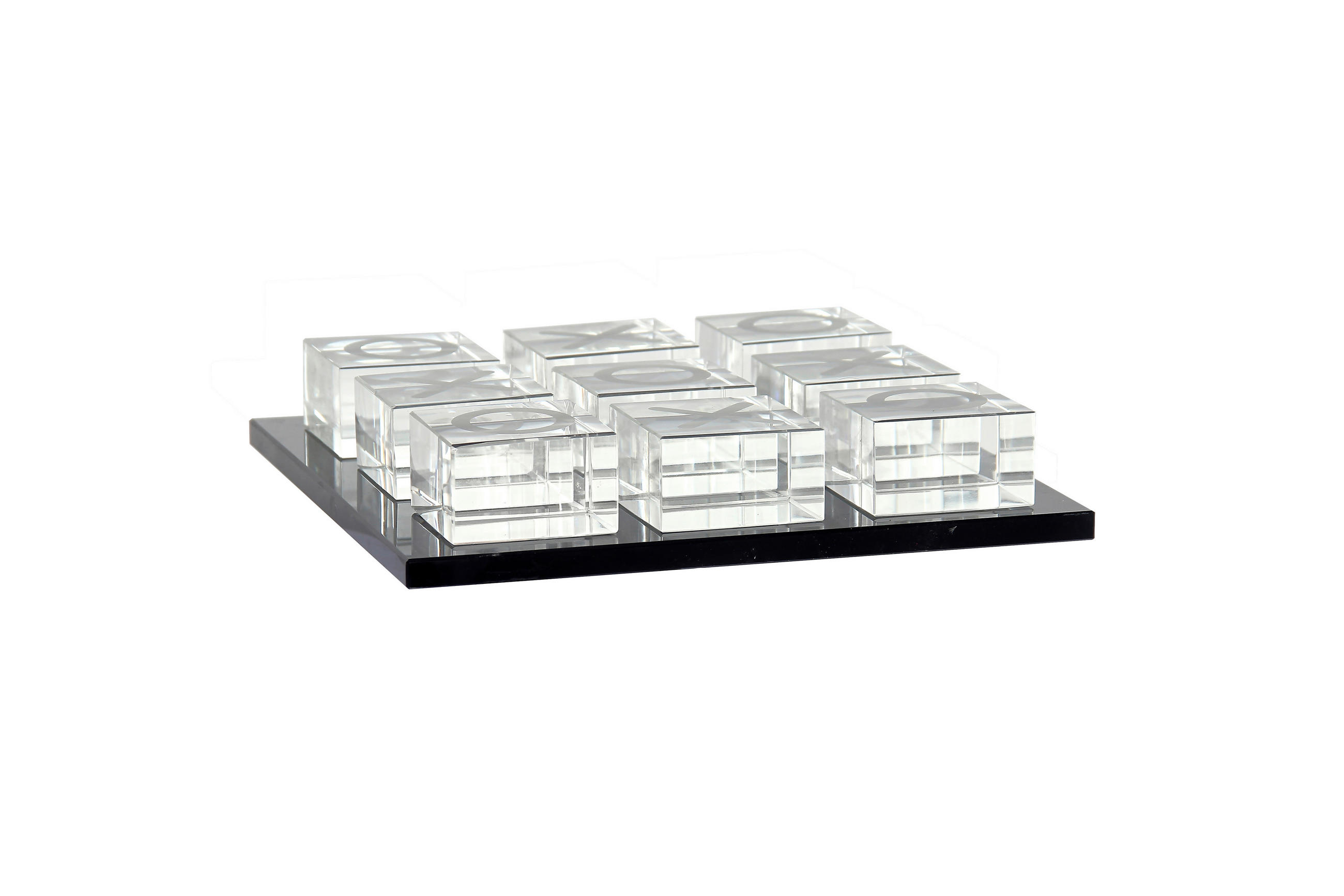 DEKOSPIEL - Klar/Schwarz, Trend, Glas (23/23/4,2cm) - Ambia Home