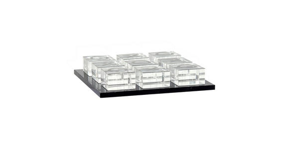 DEKOSPIEL - Klar/Schwarz, Trend, Glas (23/23/4,2cm) - Ambia Home